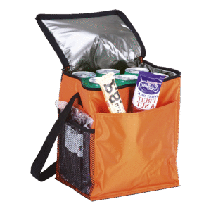 12 Can Cooler with 2 Exterior Pockets 70D PEVA Lining
