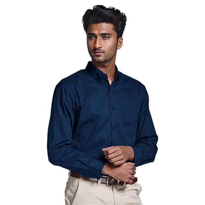 Brushed Cotton Twill Lounge Long Sleeve Mens