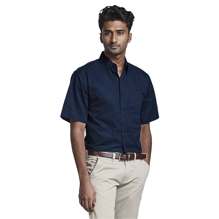 Brushed Cotton Twill Lounge Short Sleeve Mens